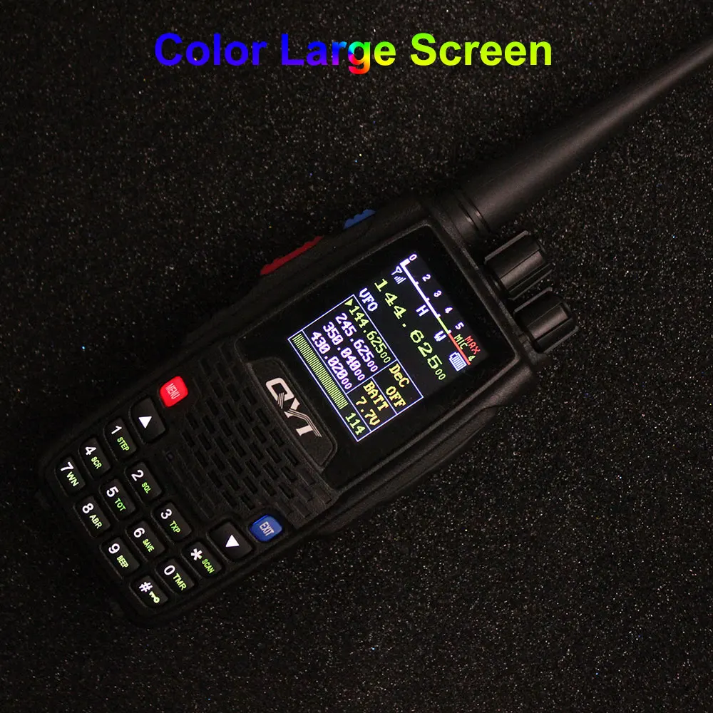 QYT KT-8R FM Transceiver Quad Band 136-174MHz 220-260MHz 400-480MHz 350-390MHz KT8R 5W Color Large Screen Two Way Radio