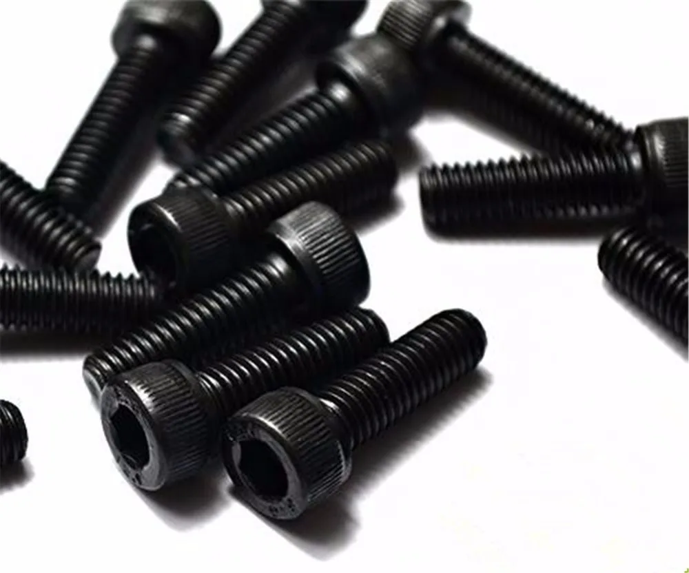 10PCS M6 Black 12.9 Cylinder Head Hex Socket Screw Cup Head Bolt M6*50/55/60/65/70/75/80mm