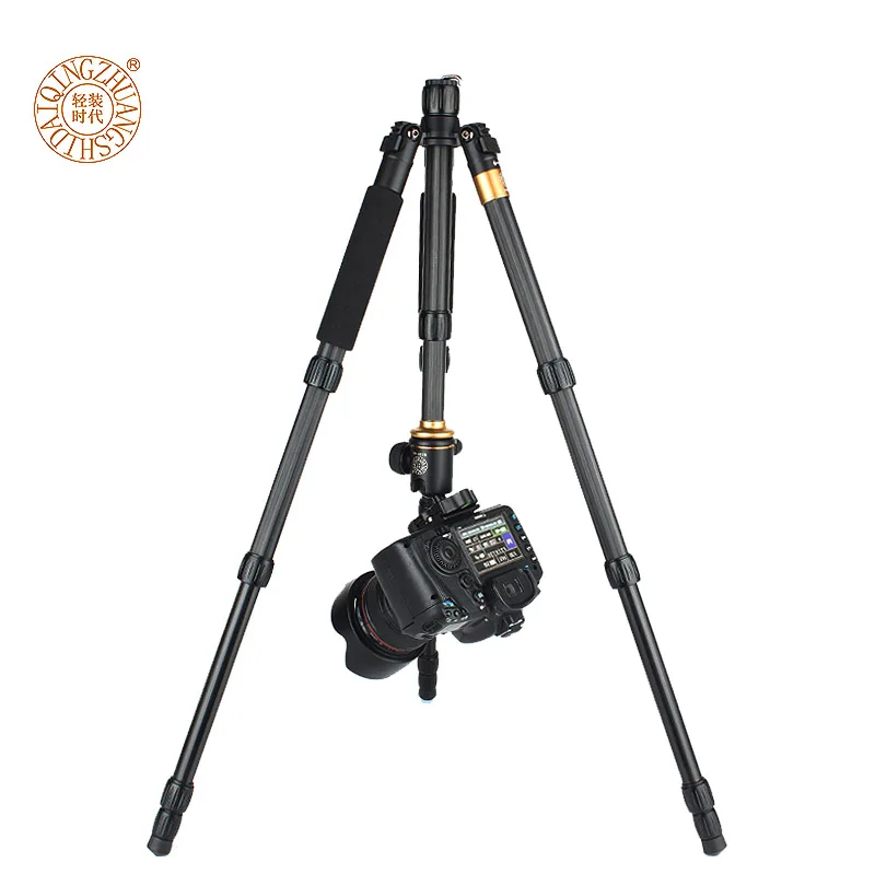NEW QZSD Q990C chuyên nghiệp sợi carbon chân máy monopod bóng Head Kit cho DSLR Camera/Portable du lịch tripod máy ảnh đứng