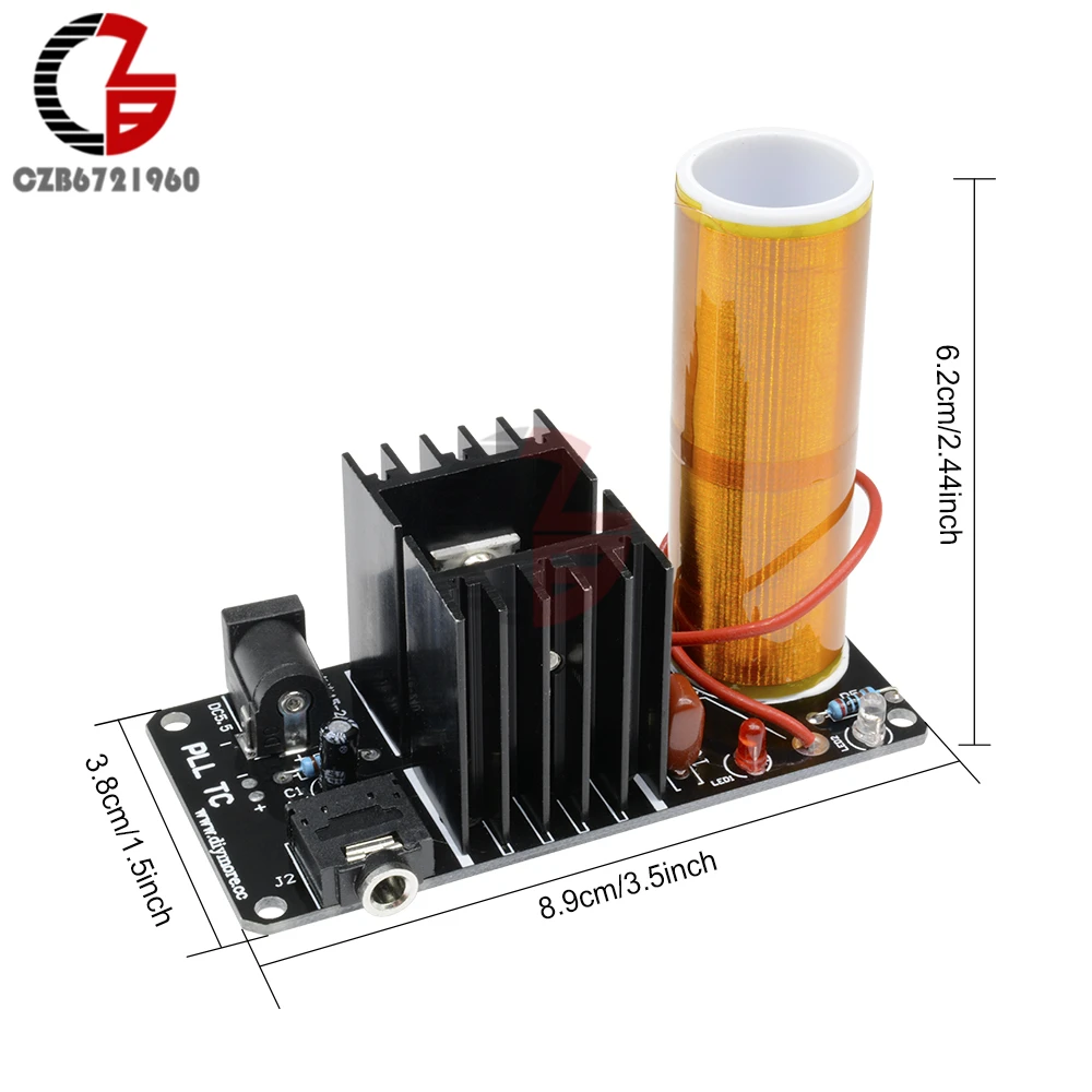 Imagem -06 - Mini Caixa de Som de Plasma Tesla 15w Bobina de Música Gerador Arco Transmissão sem Fio dc 15v24v