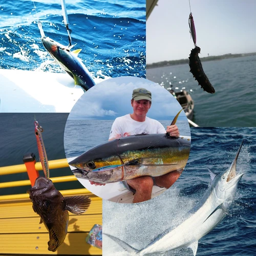 Imagen 2 del producto Señuelo de pesca con cuchara de Metal Goture, 80g, 100g, 150g, plantilla de plomo Vertical, cebo de Jigging, Wobbler de pesca para lubina, juego grande, señuelos que se hunden