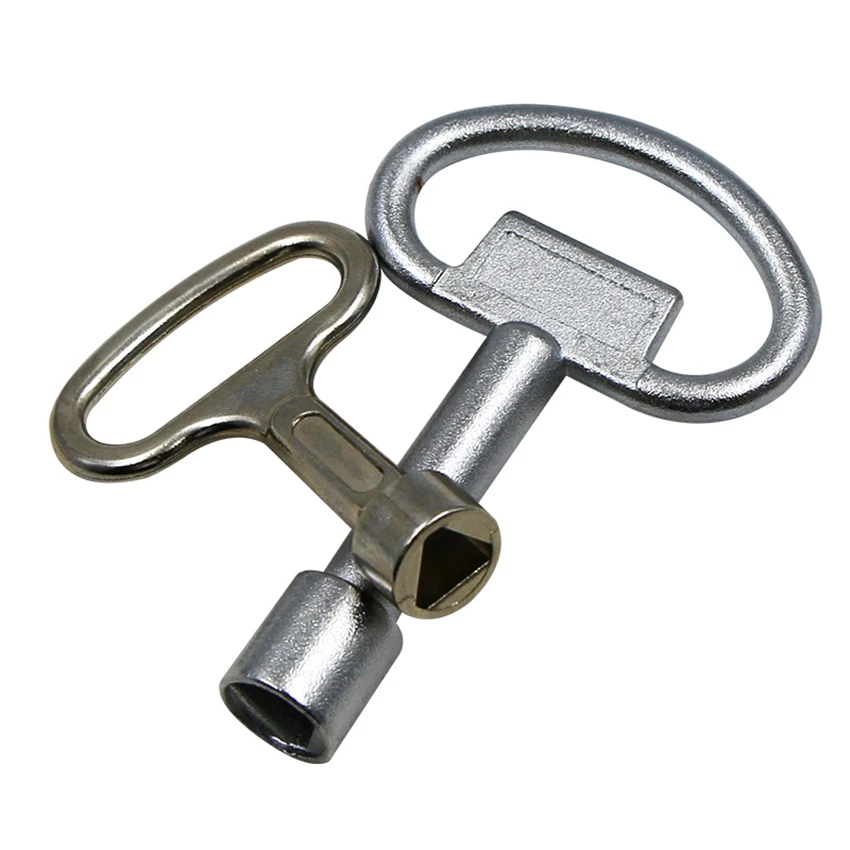 Liga de zinco válvula de torneira de bloqueio chave triangular multi-função mini chave do armário porta evator chaves da porta chave chave chave ferramenta portátil ao ar livre