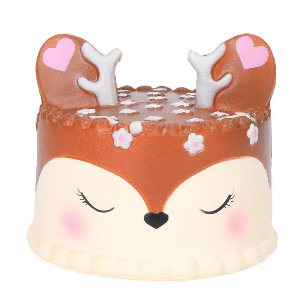 

9.5CM Jumbo Big Kawaii Cute Deer Cake Bread Squishy Squeeze Squishi Squish Toy Slow Rising For Relieves Stress Anxiety