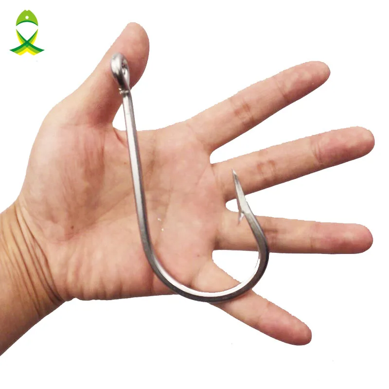 JSM 2 pcs/lot Ultra Strong Big Game Stainless Steel Fishing Hook Barbed ocean Boat Fishing tackle Hooks 7691 size12/0 13/0