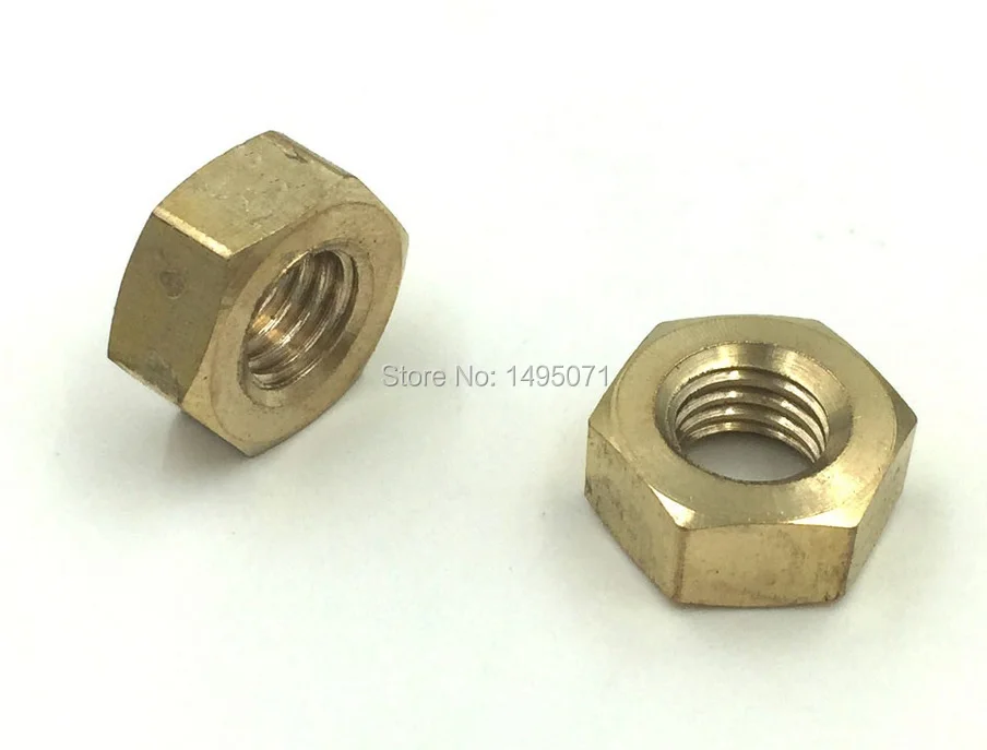 1000pcs/Lot Metric DIN934 Brass Hex Nut M3 Hexagon Nut Screw Nut