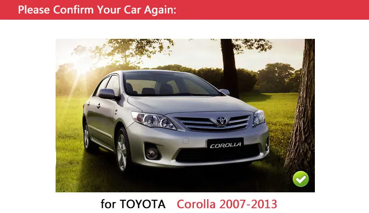 for TOYOTA Corolla 10 E140 E150 (2006-2013) Luxurious Chrome Door Handle Car Covers Accessories Car Stickers Car Styling