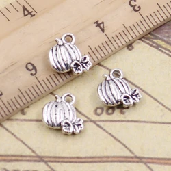 20pcs Charms Pumpkin Thanksgiving Halloween 10x10mm Tibetan Silver Color Pendants Antique Jewelry Making DIY Handmade Craft