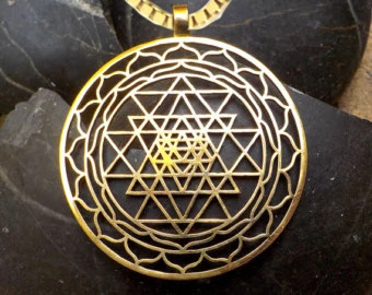 Sri Yantra pendant  Silver plated necklaces & pendants for women