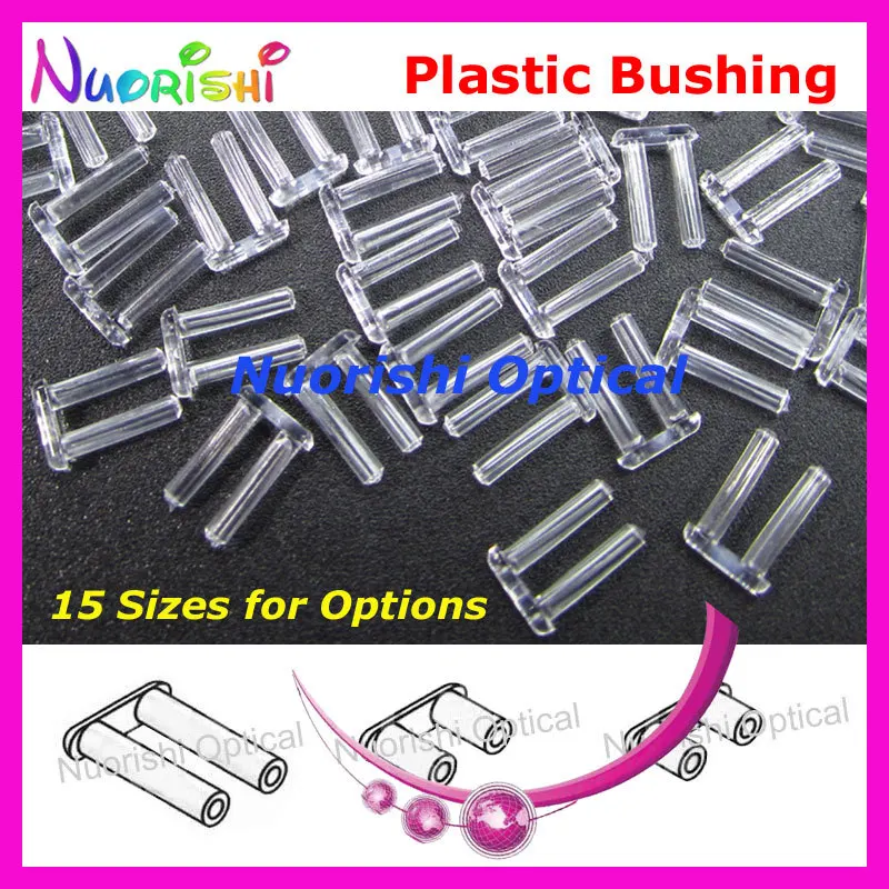 15 Sizes 5000pcs Plastic Doulbe Single Bushing Silhouette Screws Pins For Rimless Glasses Eyeglasses Free Shipping P4040