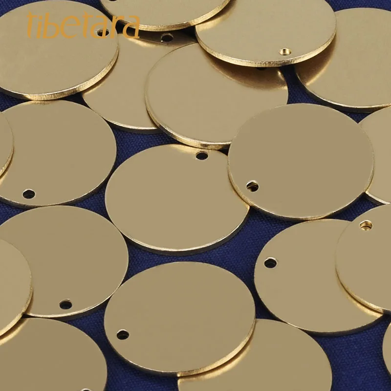 10pcs Plated Circle Disc Metal Stamping Blanks,18 gauge,1/2