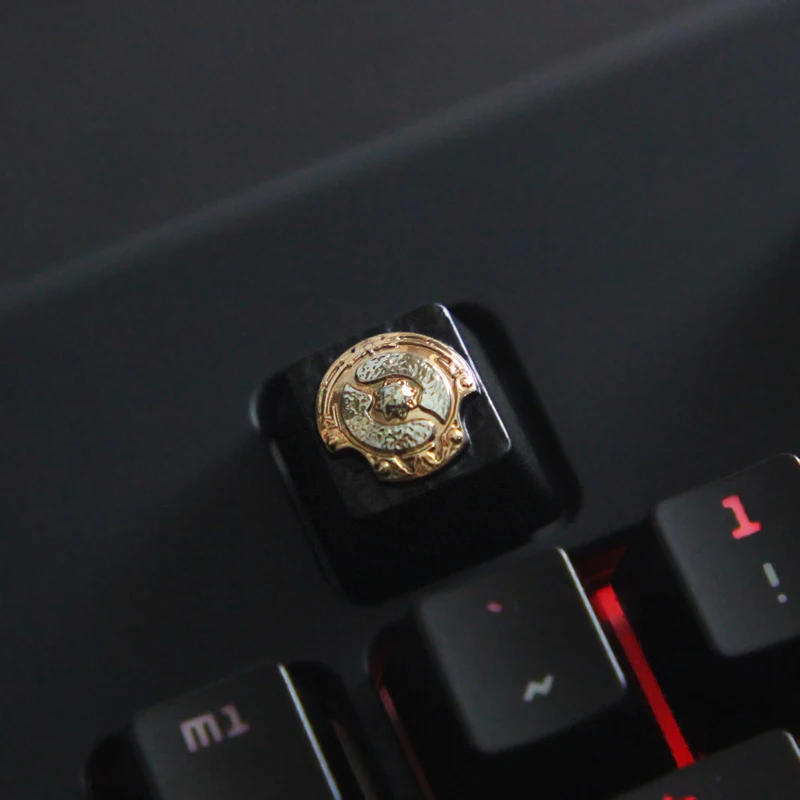 Keycap 1 peça dota2 tampa de teclado mecânico, de zinco-alumínio, para personalização, altura da chave r4