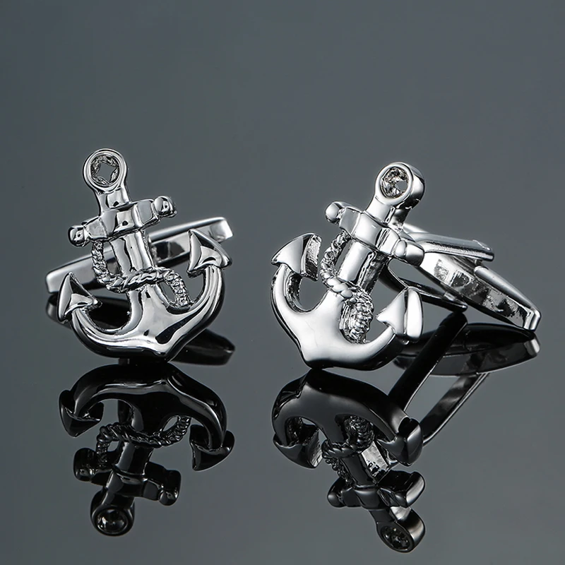 DY The new high quality brass anchor Cufflinks fashion Men\'s French shirt Cufflink Jewelry wholesale