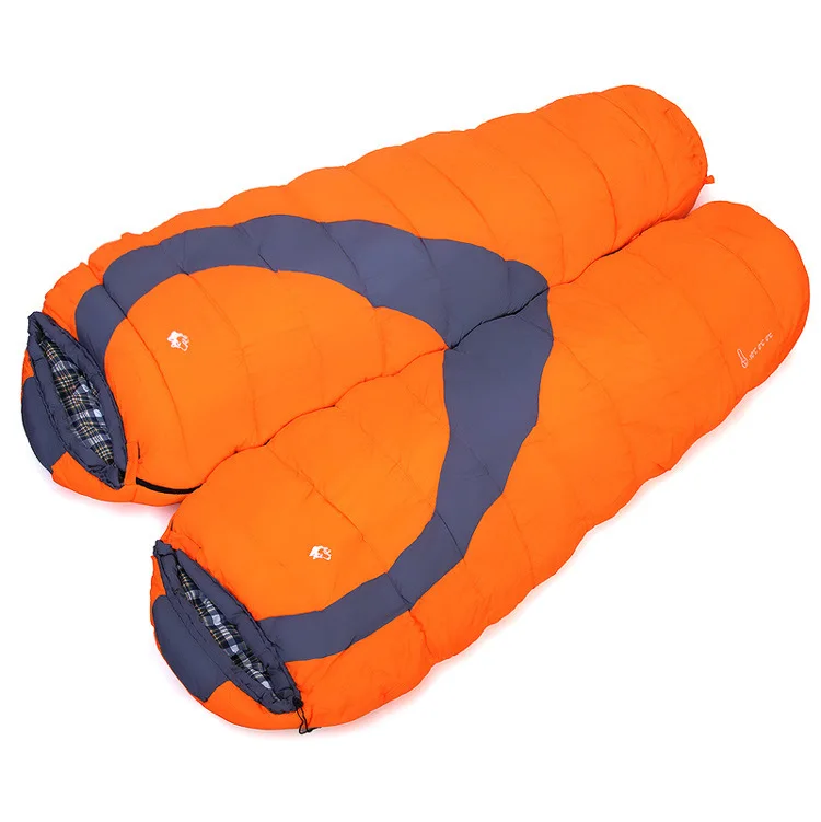 Jungle King  2017 new Autumn winter outdoor climbing camping equipment -10 warm sleeping bag can be spliced cotton sleeping bags