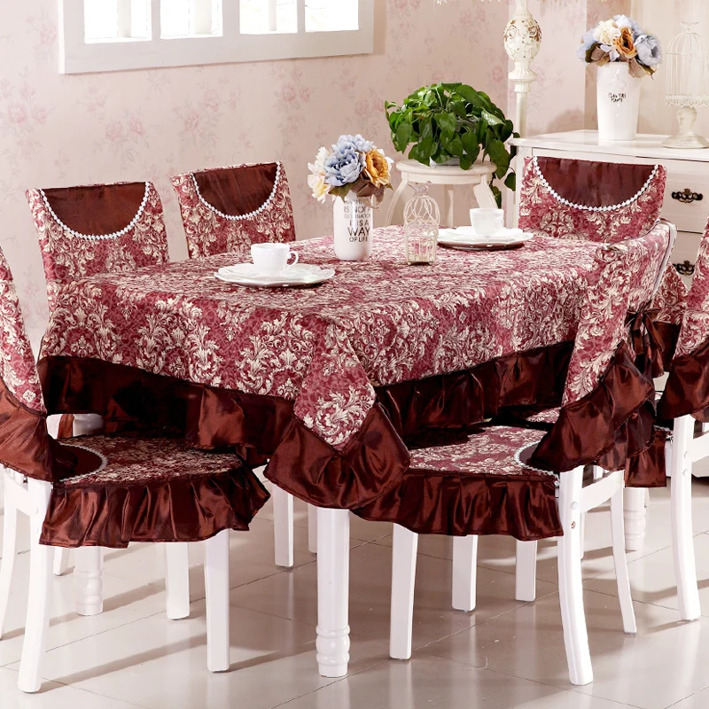 Top grade square dining table cloth chair covers cushion tables and chairs bundle chair cover rustic lace cloth set tablecloths