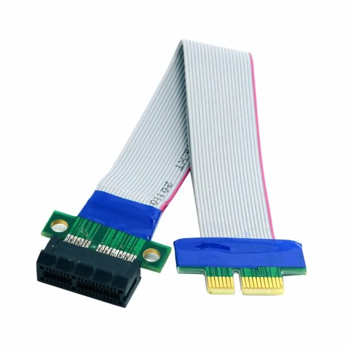 Riser PCI-E PCI 1X ด่วนช่อง X1ขยายไรเซอร์การ์ดริบบิ้นยืดหยุ่นสายย้าย18ซม.