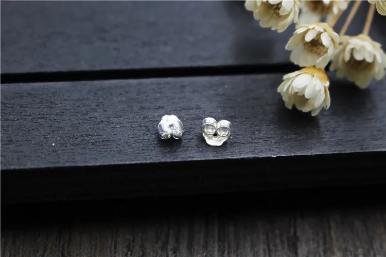 5 paare/los 100% 925 Sterling Silber Ohrring Zurück handgemachte Hohe Qualität Silber Ohrring Stopper Blöcke DIY Schmuck Machen Charms
