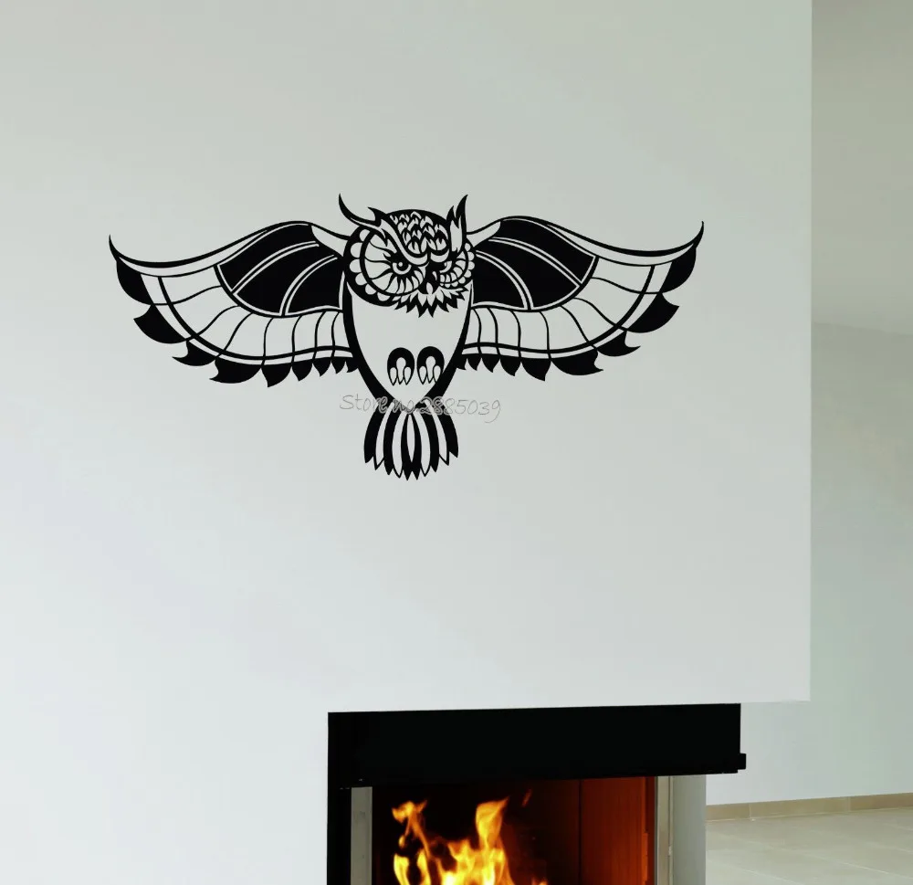 

Beautiful Owl Bird Tribal Wall Decal Home Decor Cool Mural Vinyl Removable Wall Sticker For Kids Rooms Nursery Wall Decals LA555