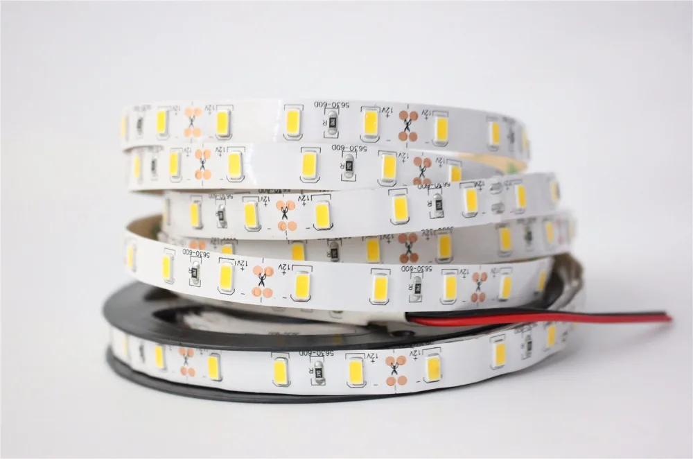 

Double PCB higher brightness !!! 5630 5m LED strip Light NON-Waterproof Lighting 300leds 60leds/m white / warm/coldwhite