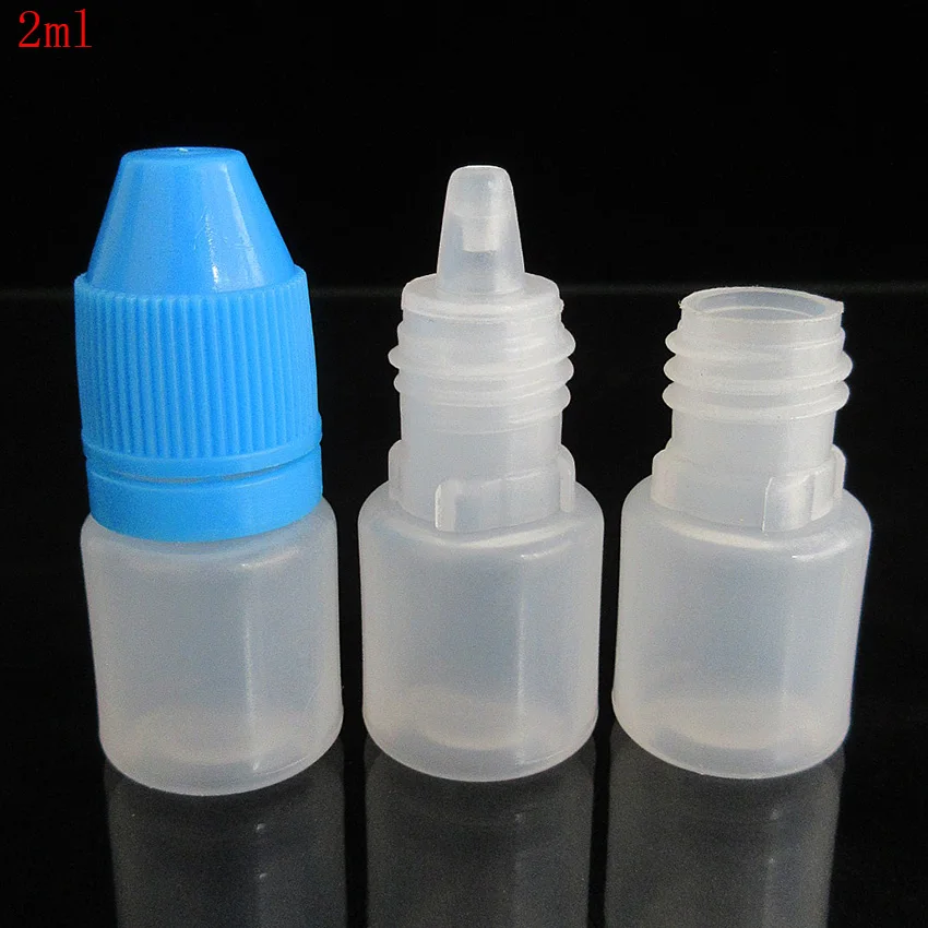 10 bouteilles compte-gouttes en plastique de 2ml, Mini bouteille de liquide souple et compressible en LDPE, bouteille de colle vide, bouteille d'eau pour gouttes oculaires, livraison gratuite