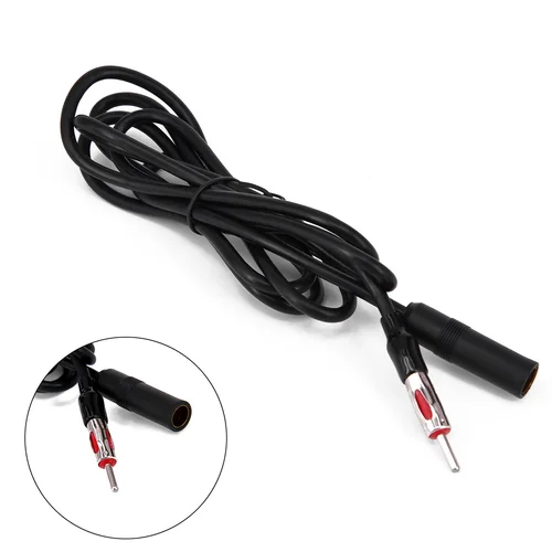 Imagen 1 del producto Cable de extensión de antena para coche, adaptador de 5,9 pies, macho, hembra, AM, FM, 71