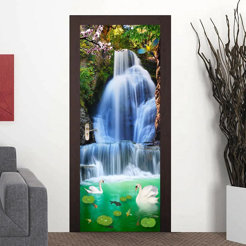 

Photo Wallpaper 3D Waterfalls Landscape Nature Murals Living Room Study Elder's Bedroom Door Sticker PVC Home Decor Wall Papers