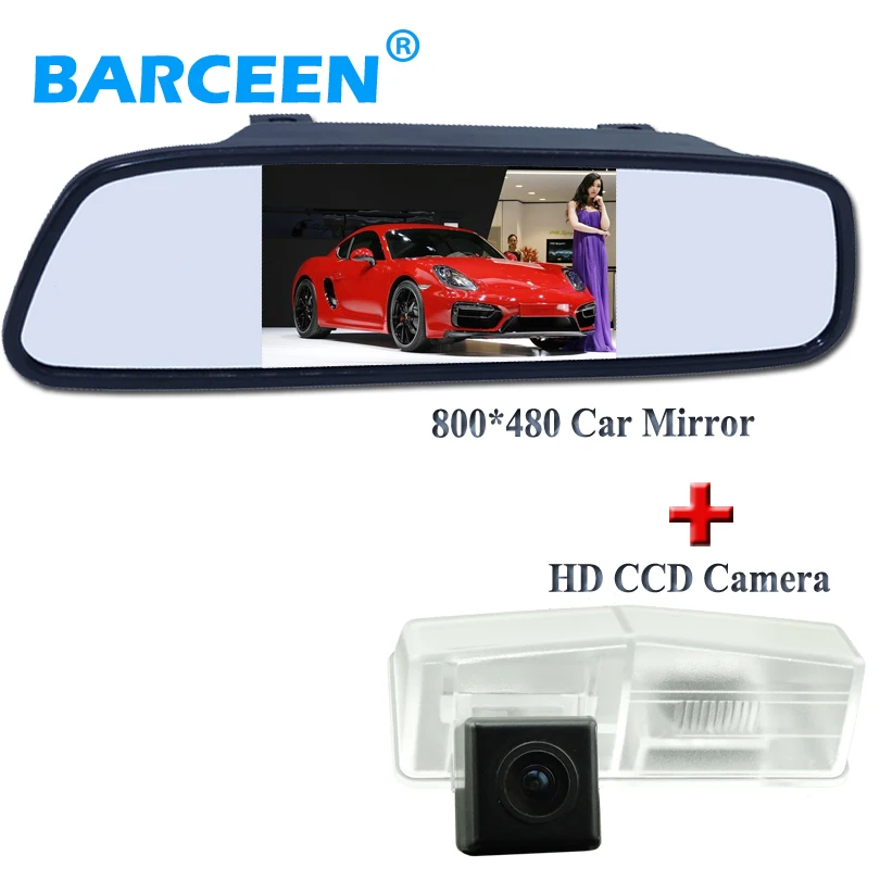 

Car Parking Assistance System 4.3 Inch TFT LCD Car Reverse Mirror Rearview Monitor +Rear Camera For Toyota RAV4 13-14 /Venza