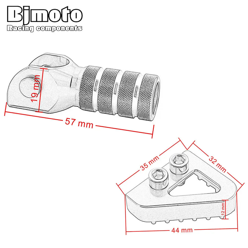 BJMOTO-puntas de Pedal de freno trasero, palanca de cambios, punta de palanca de cambios para D uke 125, 200, 390, 990, 950, ADVENTURE 690, DUKE SMC 690