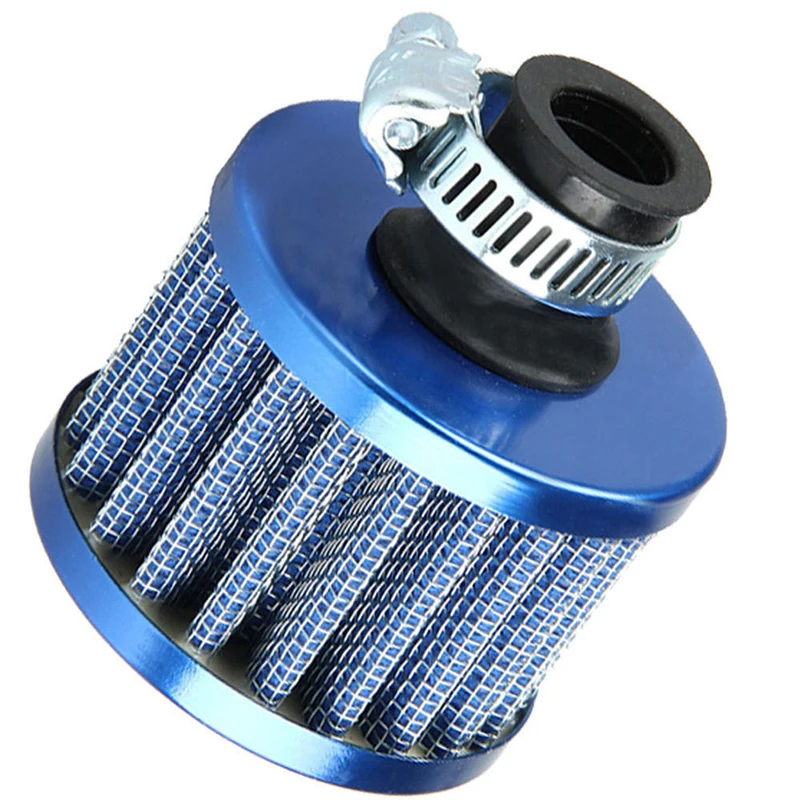 JX-LCLYL 12mm Car Motor Cold Air Intake Filter Turbo Vent Crankcase Breather Blue