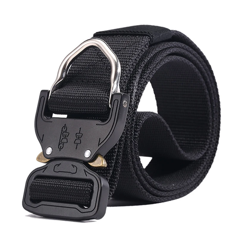 3.8cm Nylon Tactical Belt Military Style Webbing riggers Web Belt with Heavy-Duty Quick-Release Metal Buckle