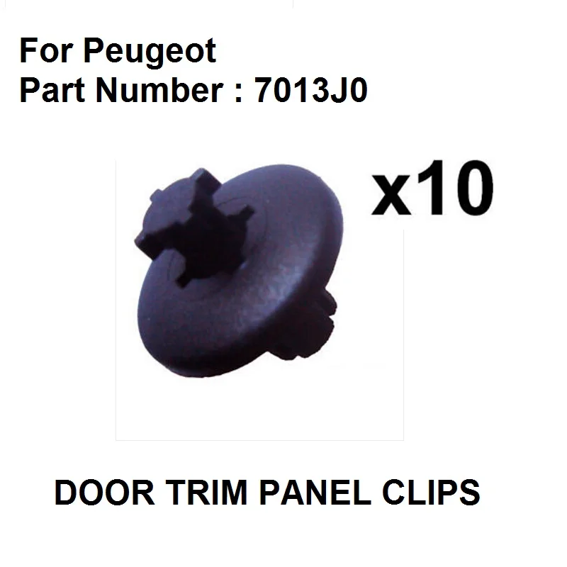 x10 Pieces for 8mm For Plastic Trim Clip Peugeot Interior-7013J0