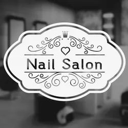 Nail Salon Window Decal Vinyl Wall Sticker Art Decoration Beauty Hair Salon Sign Custom Shop Name Removable Mural 3W10