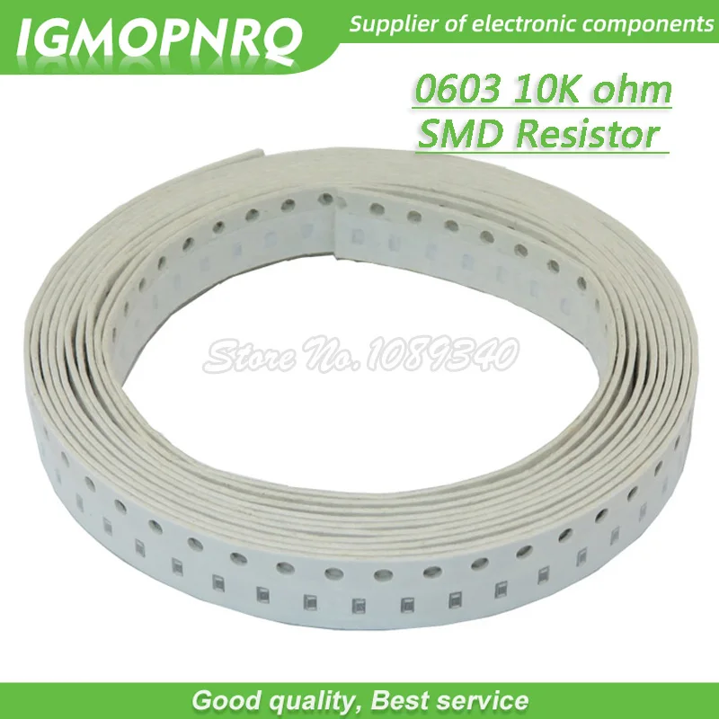 300PCS 0603 Chip Fixed Resistor SMD Resistor  resistance 10K ohm 103 IGMOPNRQ