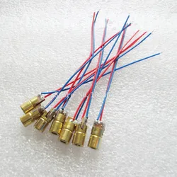 10PCS 3V 650nm 5mW Adjustable Laser Dot Diode Module Red Copper Head laser pointer new