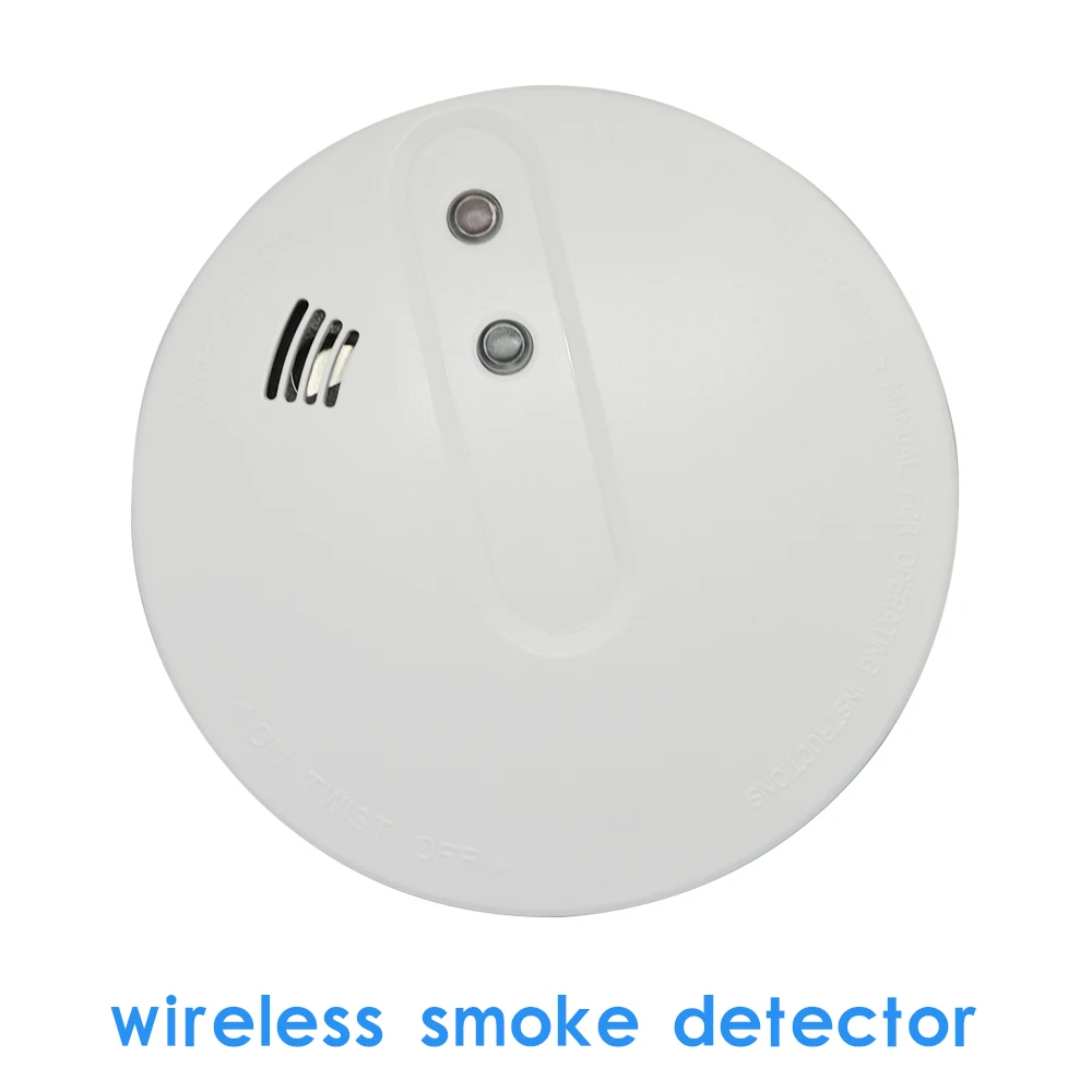 

GSM Alarm System Accessories Wireless Smoke sensor Home Security Alarm Fire Control Detector 433MHz NO battery For Free Shipping