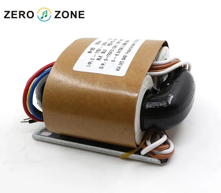 ZEROZONE 56VA R-core Transformer 0-115V-230V to 170V+6.3V 50W Transformer