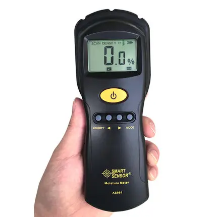 Medidor de Umidade Digital As981 Higrômetro Madeira Papelão Madeira Concreto Edifícios Detector de Umidade Testador