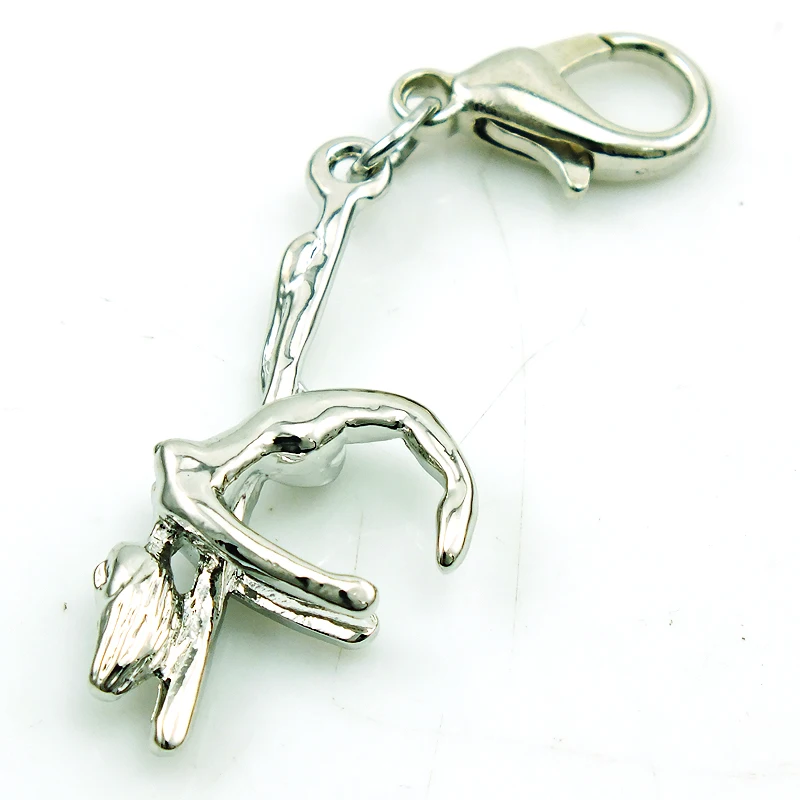 JINGLANG Fashion Lobster Clasp Charm Dangle Three-Dimensional Dancing Girls Pendants DIY Charms For Jewelry Making Accessories