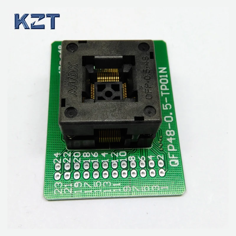 QFP48 TQFP48 LQFP48 Open top Programming socket Pitch 0.5mm FPQ-48-0.5-06 Test Socket Flash Adapter Size 7*7mm