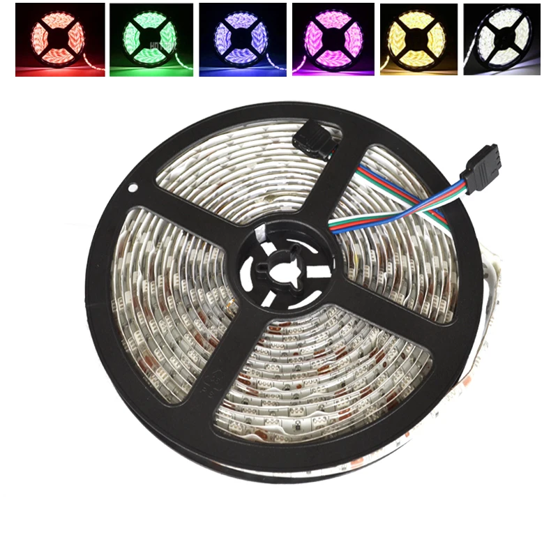 HOTOOK LED Strip 5M 5050 Waterproof Rope RGB 12V TV LED Tape IP65 IP68 Double Row Flexible Stripe Ribbon tiras Single Color