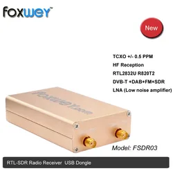 New SDR RTL2832U R820T HF reception 100K-1.8G TXCO 0.5 PPM SMA software defined radio accurate frequency