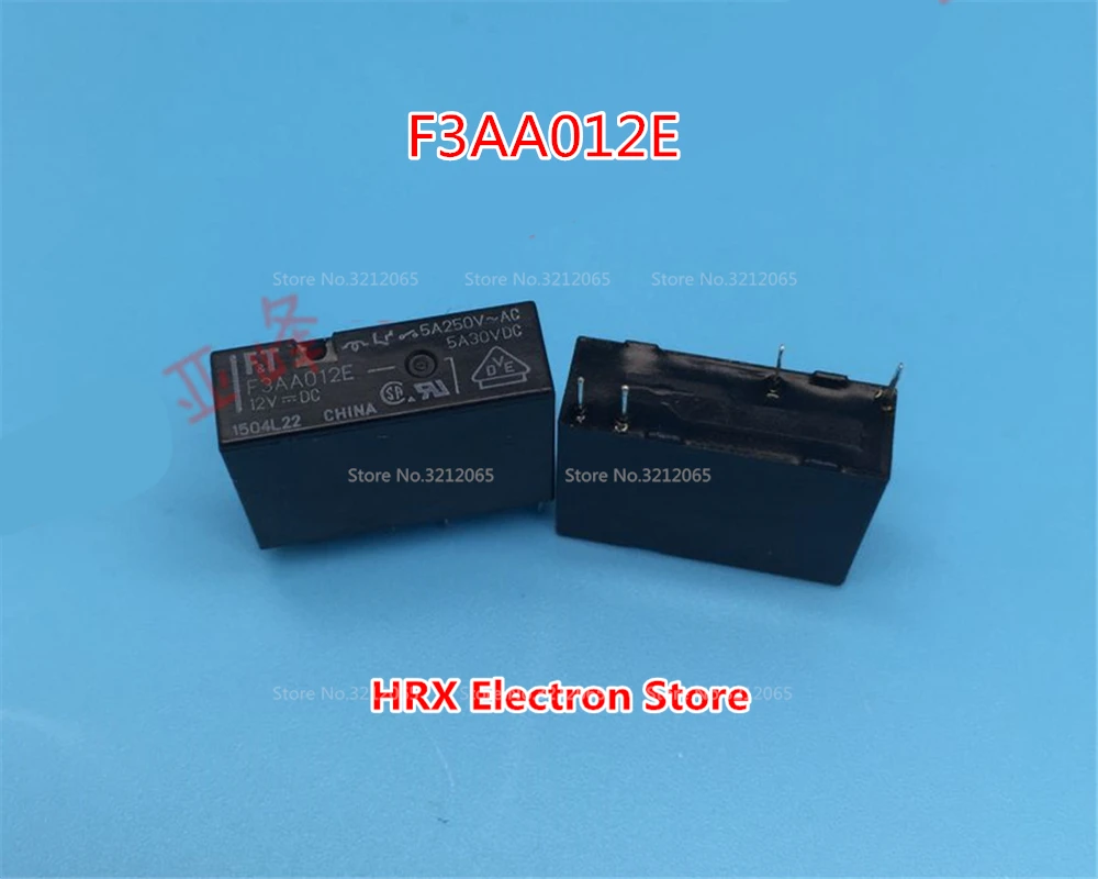 10PCS/LOT Relay F3AA005E 5V F3AA012E 12V F3AA024E 24V 5A 4PIN New Original