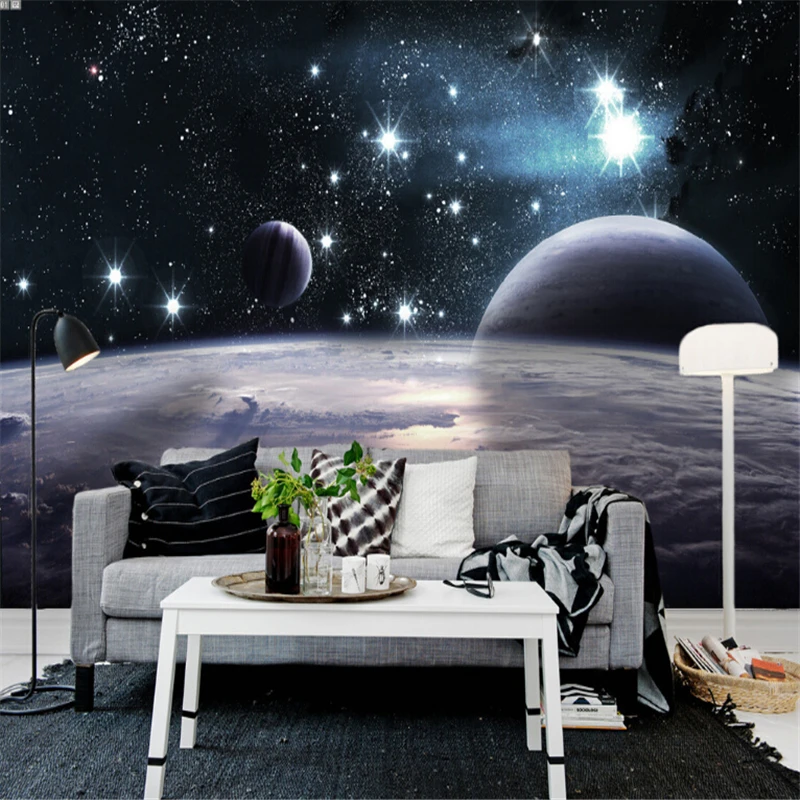 custom Planet Earth Mars papel de parede 3d photo wallpaper for living room mural wall paper sofa TV background papier peint