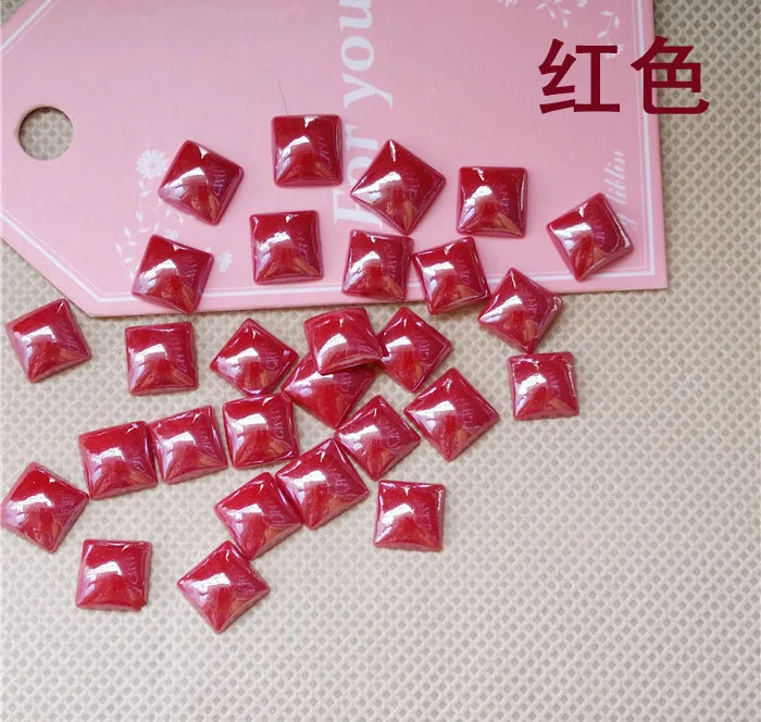 High grade jewelry accessories red Square shape Ceramics flat back Rhinestones DIY Watch and Clothing Decoration 30PCS/pack