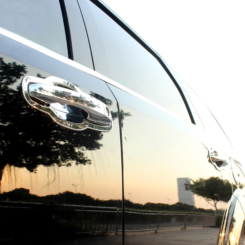 For Dodge Journey Fiat Freemont 2013 2014 2015 2016 Cup Insert Door Handle Cavity Bowl Chrome Cover Trim 8pcs