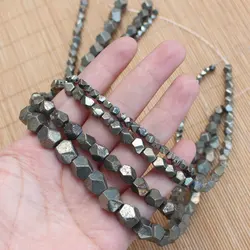 Natural Pyrite Faceted Freeform Loose Beads 15inch per strand,For DIY Jewelry Making !We provide mixed wholesale for all items!