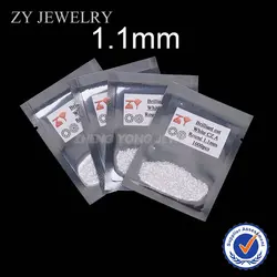 5A Quality 1000pcs/lot 1.1mm Round Brilliant Cut White CZ Stone Synthetic Cubic Zirconia Stones For Jewelry