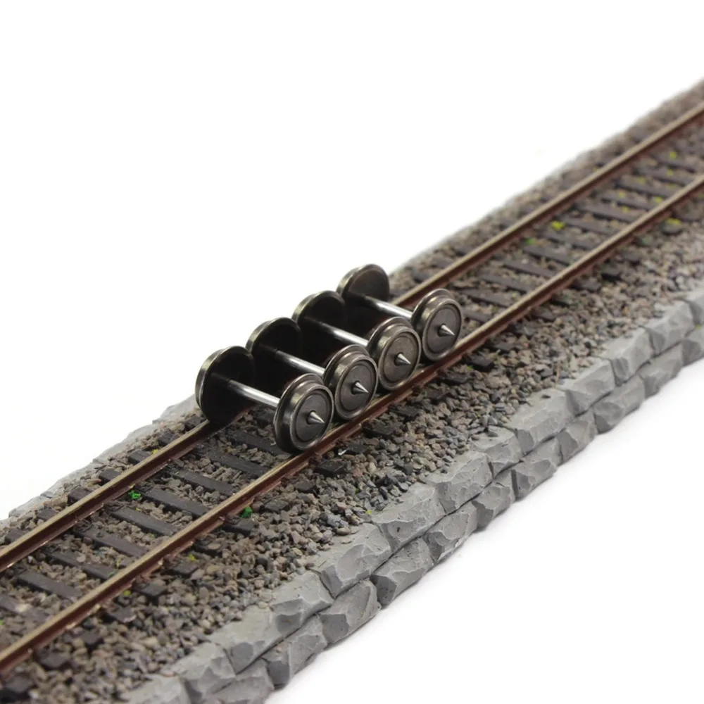 Evemodel-Paire de roues AC en métal pour trains miniatures, roues de jardin, échelle 00, 1:87, 36 ", 12 pièces, 24 pièces, 0387