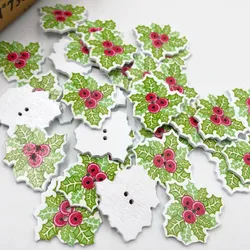 25/50/100pcs bottoni in legno forniture per feste di buon natale Scrapbook fai-da-te decorazione di cerimonia nuziale WB553