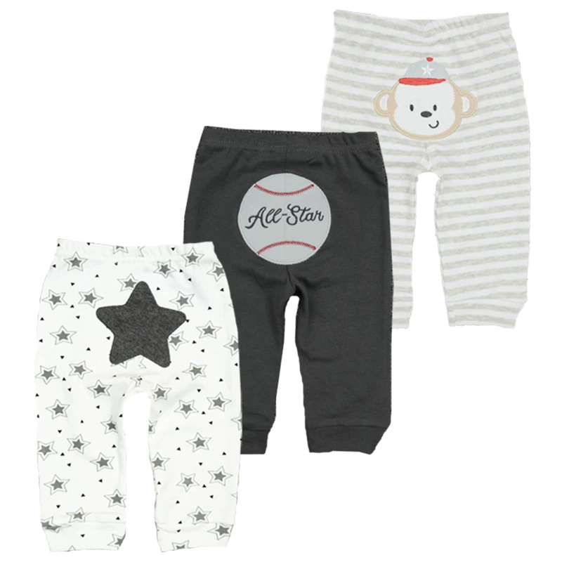 Leggings taille moyenne en coton pour bébé fille, pantalon sarouel pour tout-petits, vêtements unisexes pour nouveau-né de 3 à 24 mois, nouveau, lot de 3 pièces