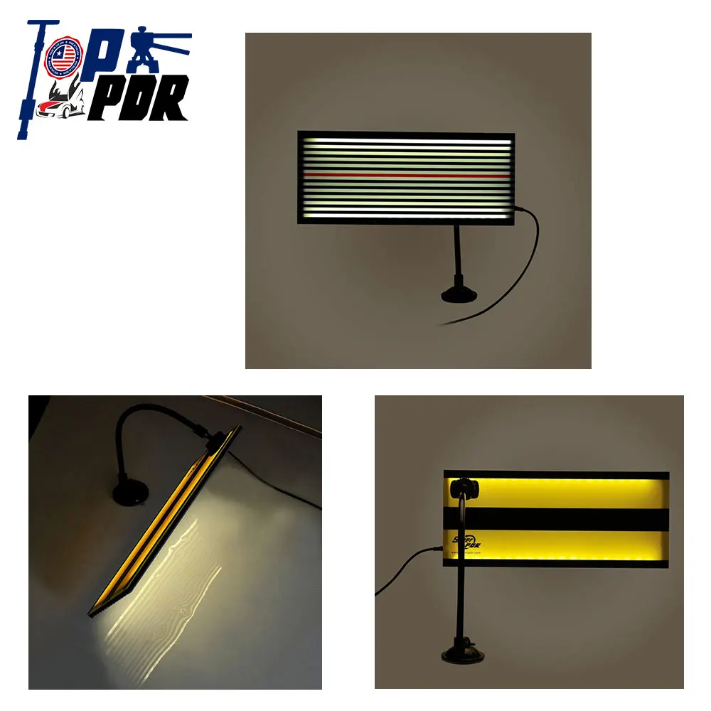 PDR Strip Line Board Paintless Dent Repair Tool Kit PDR Lamp Reflector Board Dent Detector for Car Body Dent Remove